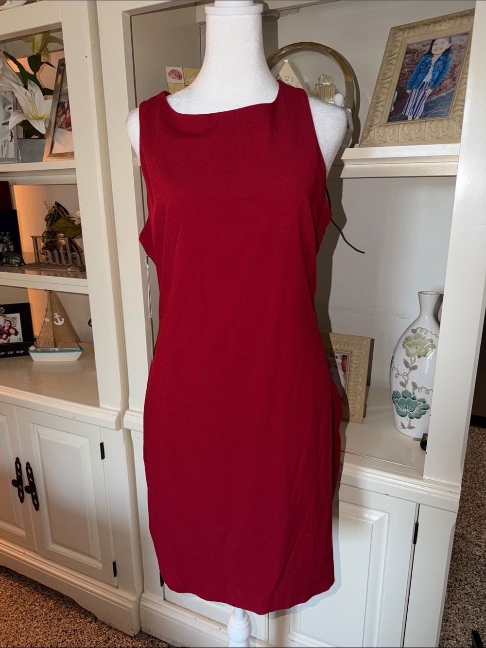 Forever 21 Sleeveless Wine Red Sheath Dress